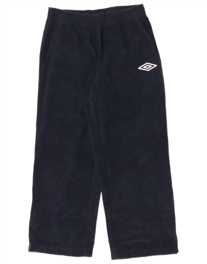 Umbro Womens Fleece Træningsdragt Bukser UK 8 Small Navy Blue Polyester