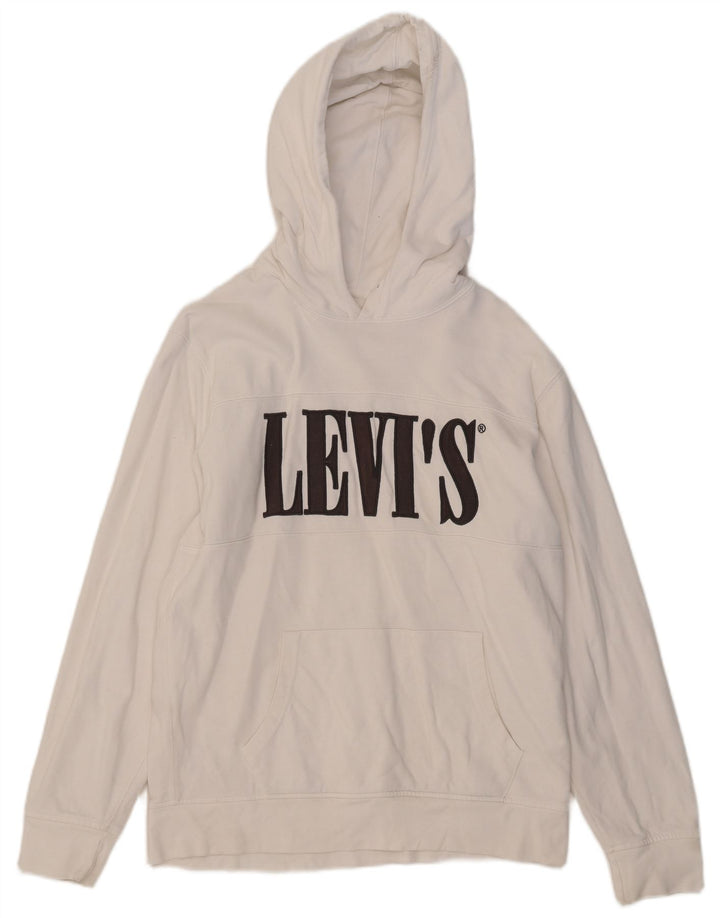 Levi's Grafisk hættetrøje til mænd mellem hvid bomuld