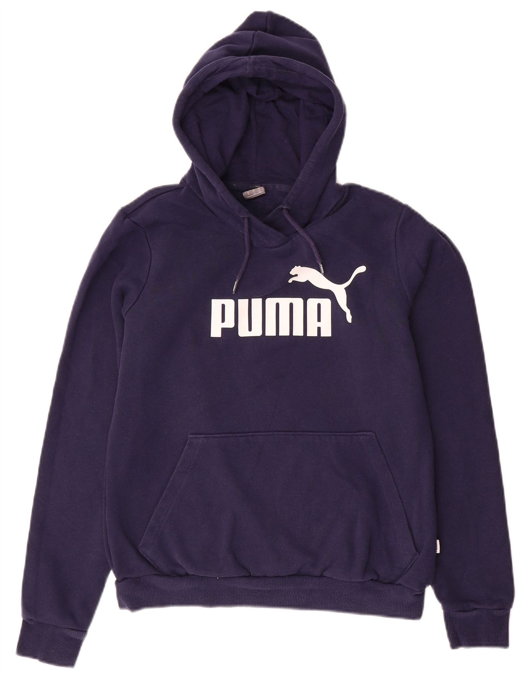 PUMA Grafisk hættetrøje til kvinder UK 12 Medium Navy Blue Polyester