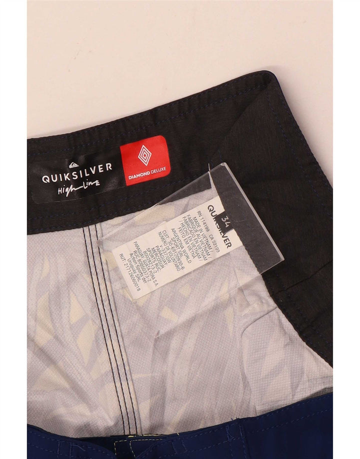 Quiksilver Badeshorts til mænd store blå blomster polyester