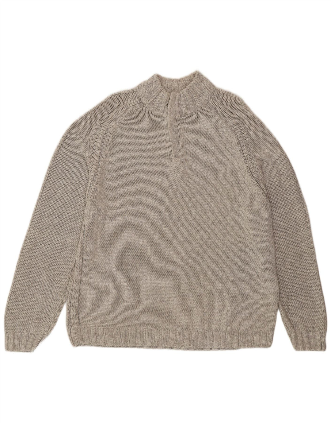 Marks & Spencer Herre sweater med lynlåshals, stor grå bomuld