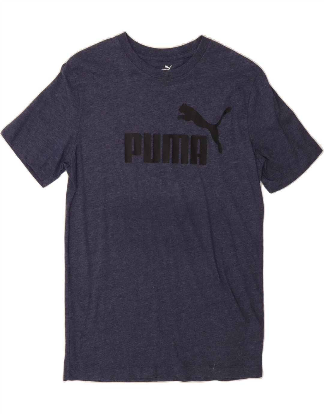PUMA Mens Graphic T-Shirt Top Small Navy Blue Flecked Cotton Vintage Puma and Second-Hand Puma from Messina Hembry 
