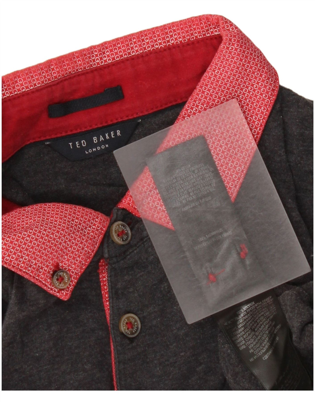 Ted Baker Herre poloshirt XS Grå Colourblock Bomuld