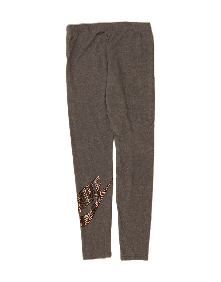 NIKE Womens Graphic Leggings UK 12 Medium  Grey Cotton Vintage Nike and Second-Hand Nike from Messina Hembry 