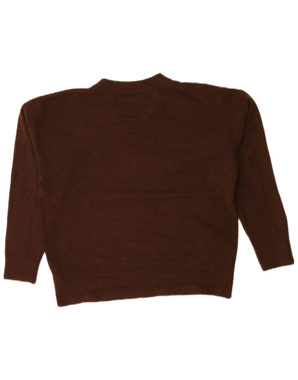 Marks & Spencer Dame Oversized V-hals sweater UK 14 Medium Brown