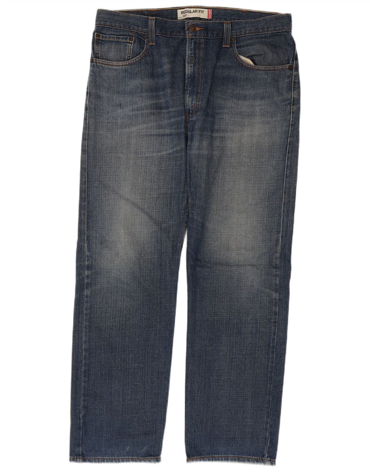 Levi's Herre 505 Regular Fit Straight Jeans W38 L32 Blå Bomuld