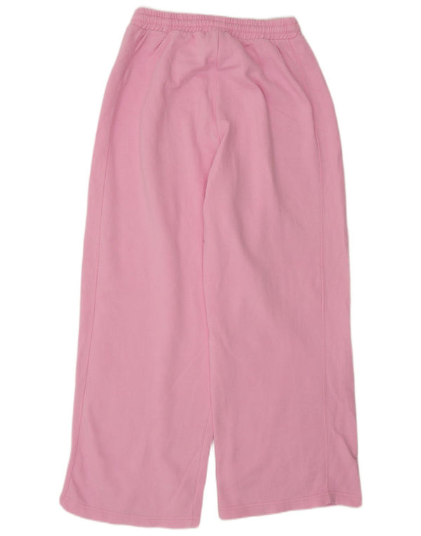 Zara Womens Tracksuit Bukser med brede ben UK 14 Medium Pink Bomuld