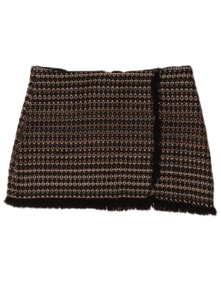 Zara Dame Trafaluc Mini-nederdel Medium W28 Sort Stribet