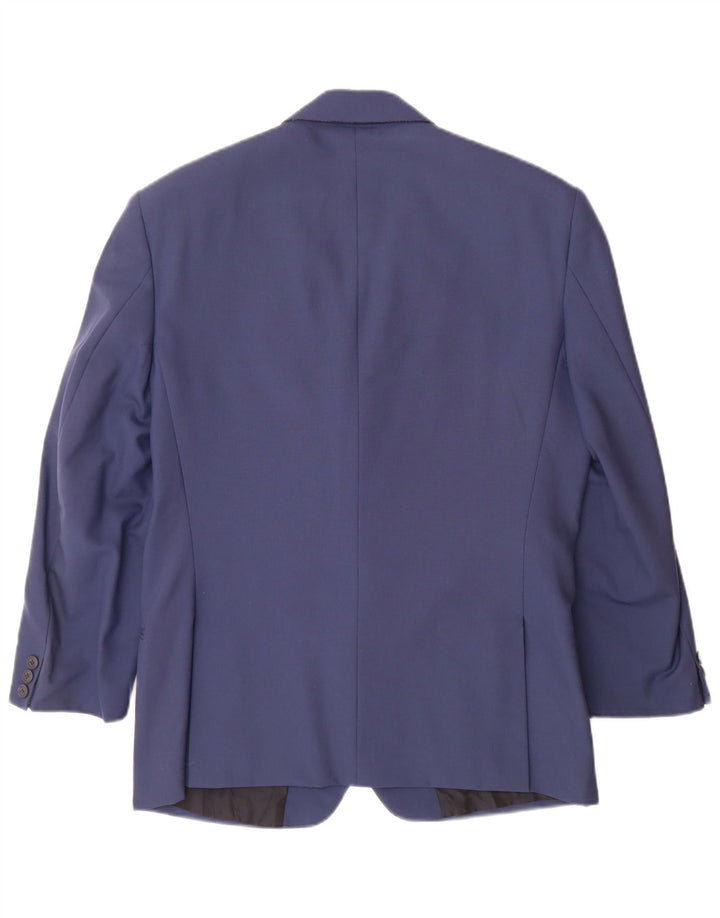 Biagiotti Herre 2-knaps blazerjakke UK 38 Medium Blue New Wool