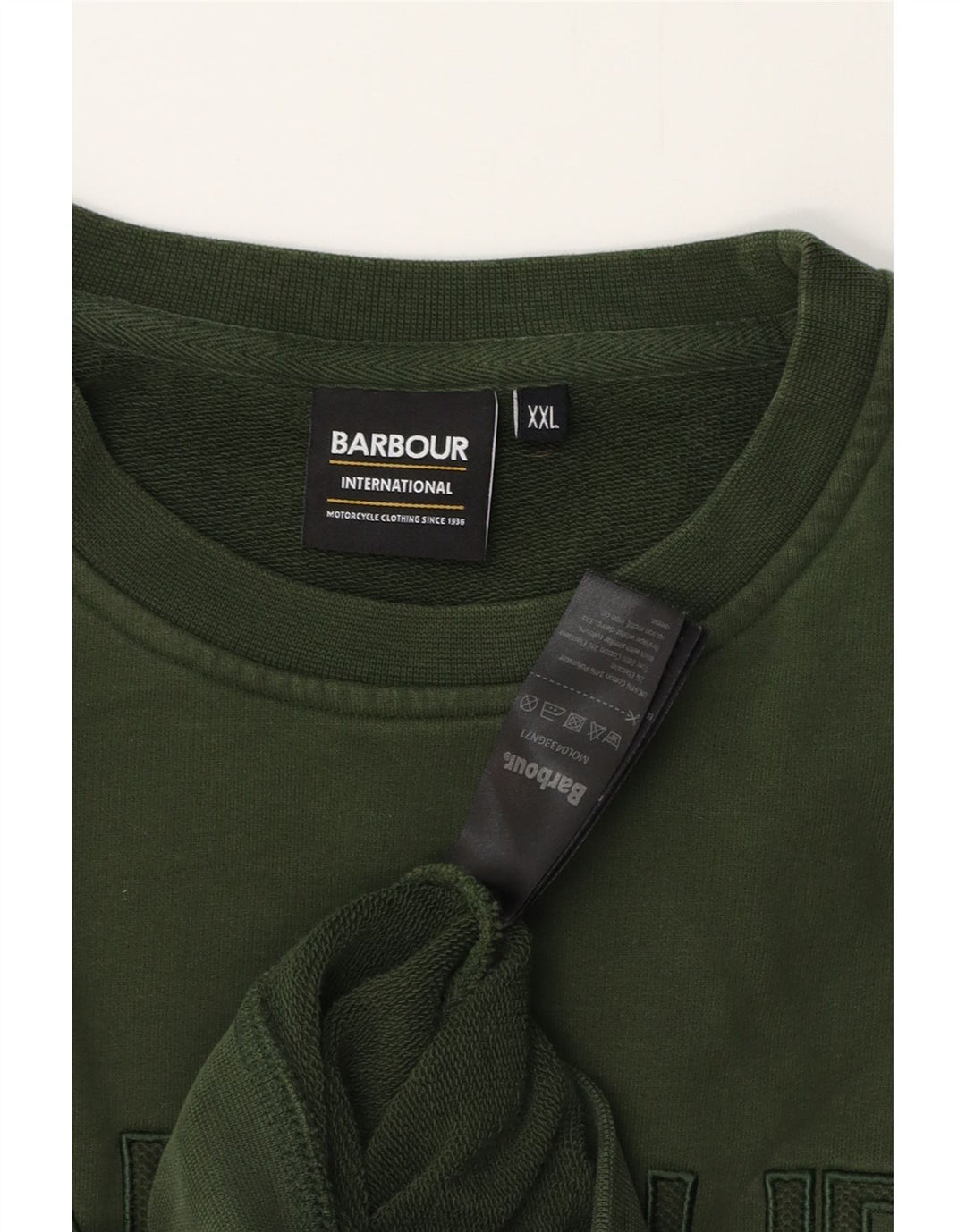 BARBOUR Grafisk sweatshirt til mænd 2XL Grøn bomuld