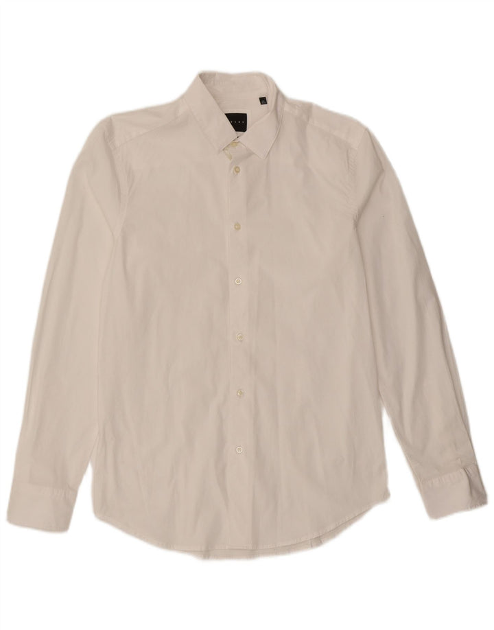 Sisley Herre Slim Fit Skjorte Størrelse 40 15 3/4 Medium Hvid