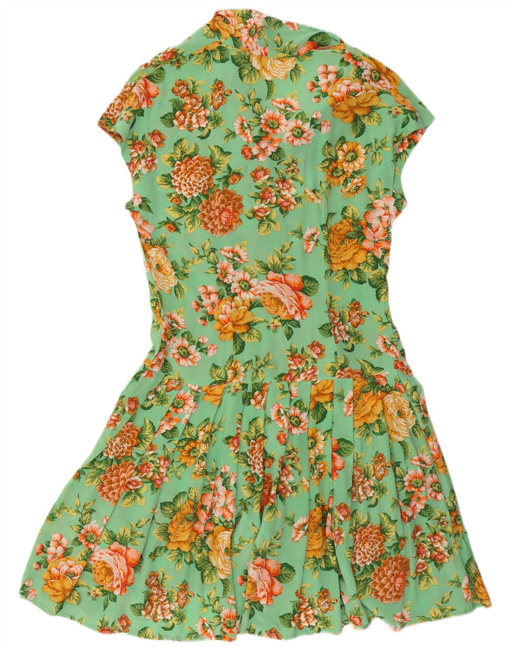 Spirit Dame A-Line Kjole IT 44 Medium Green Floral