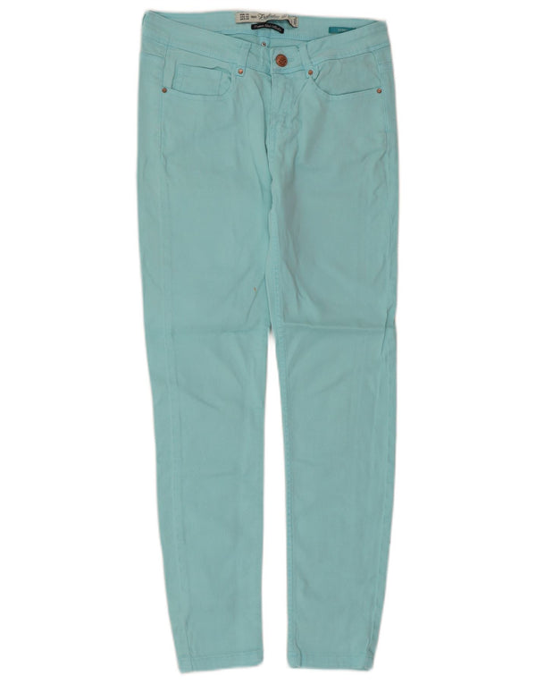 Zara Dame Trafaluc Skinny Jeans EU 34 2XS W24 L25 turkis bomuld