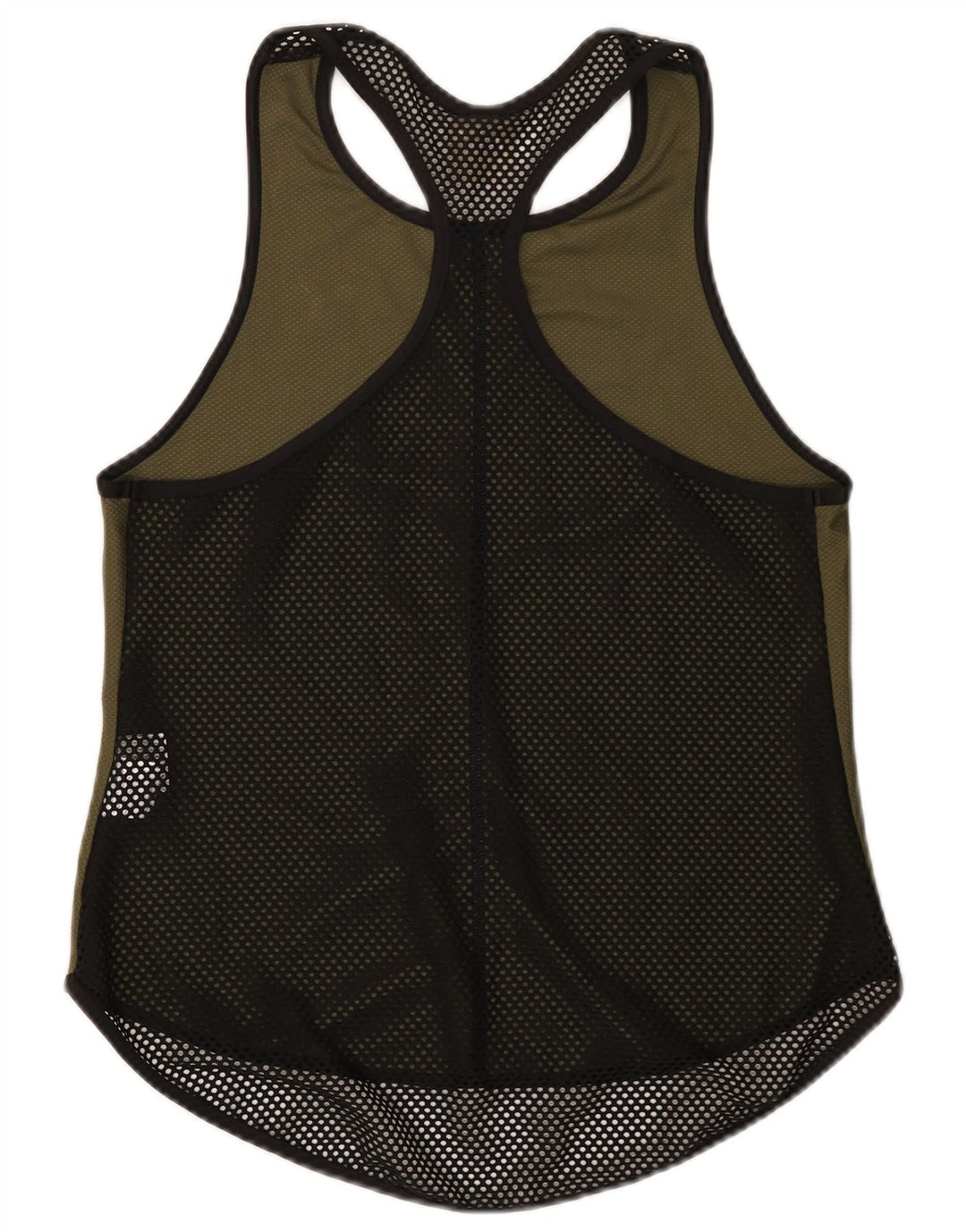 Puma Damevest Top UK 12 Medium Khaki Colourblock Polyester
