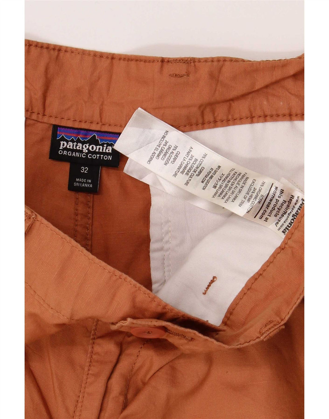 Patagonia Herre Chino Shorts W32 Medium Orange Bomuld