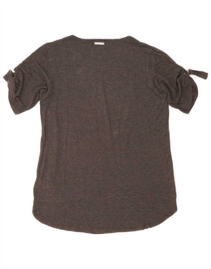 Michael Kors Dame T-Shirt Top UK 10 Lille Grå Viscose