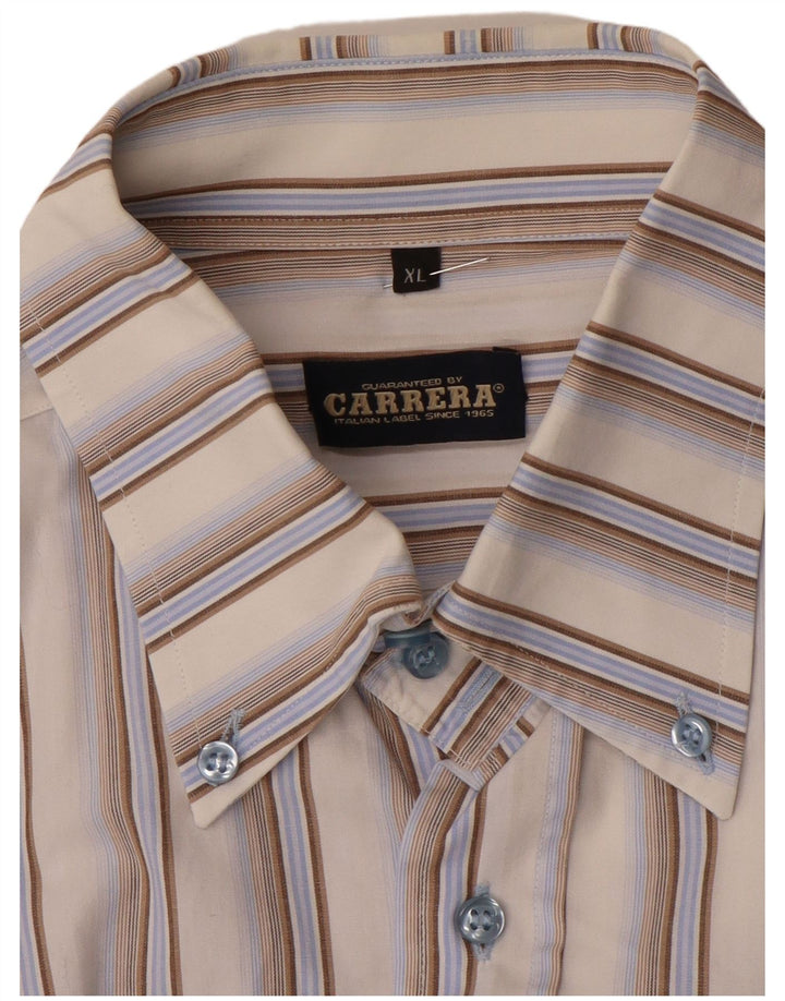 Carrera herreskjorte XL Beige stribet