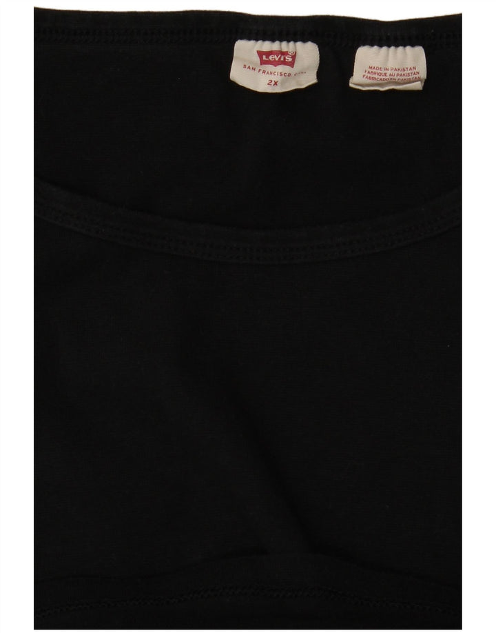 LEVI'S T-shirt top til kvinder UK 20 2XL Sort