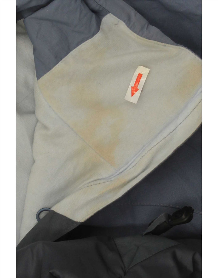Columbia vindjakkejakke med hætte til kvinder UK 14 Medium Blue Colourblock