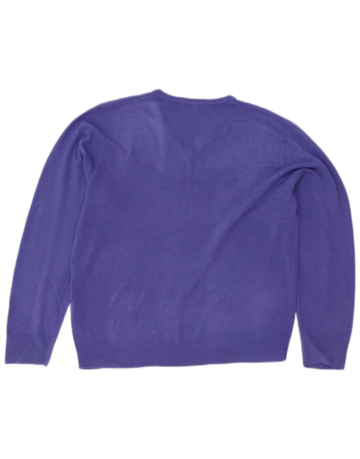 Marks & Spencer Herre V-hals sweater Stor lilla akryl