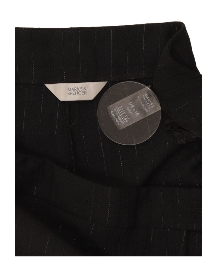 Marks & Spencer jakkesæt til kvinder UK 16 Large W34 L28 sort nålestribe