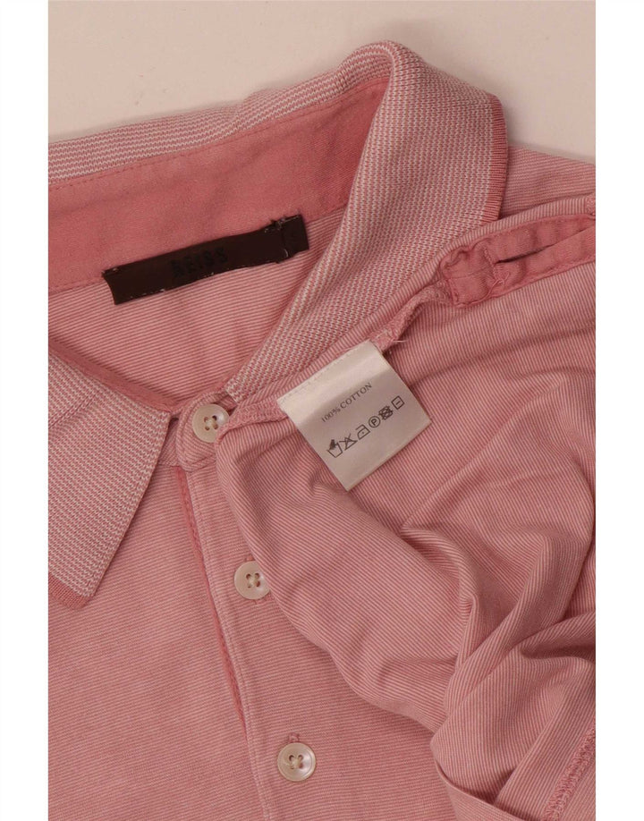 Reiss herre poloskjorte lille pink bomuld