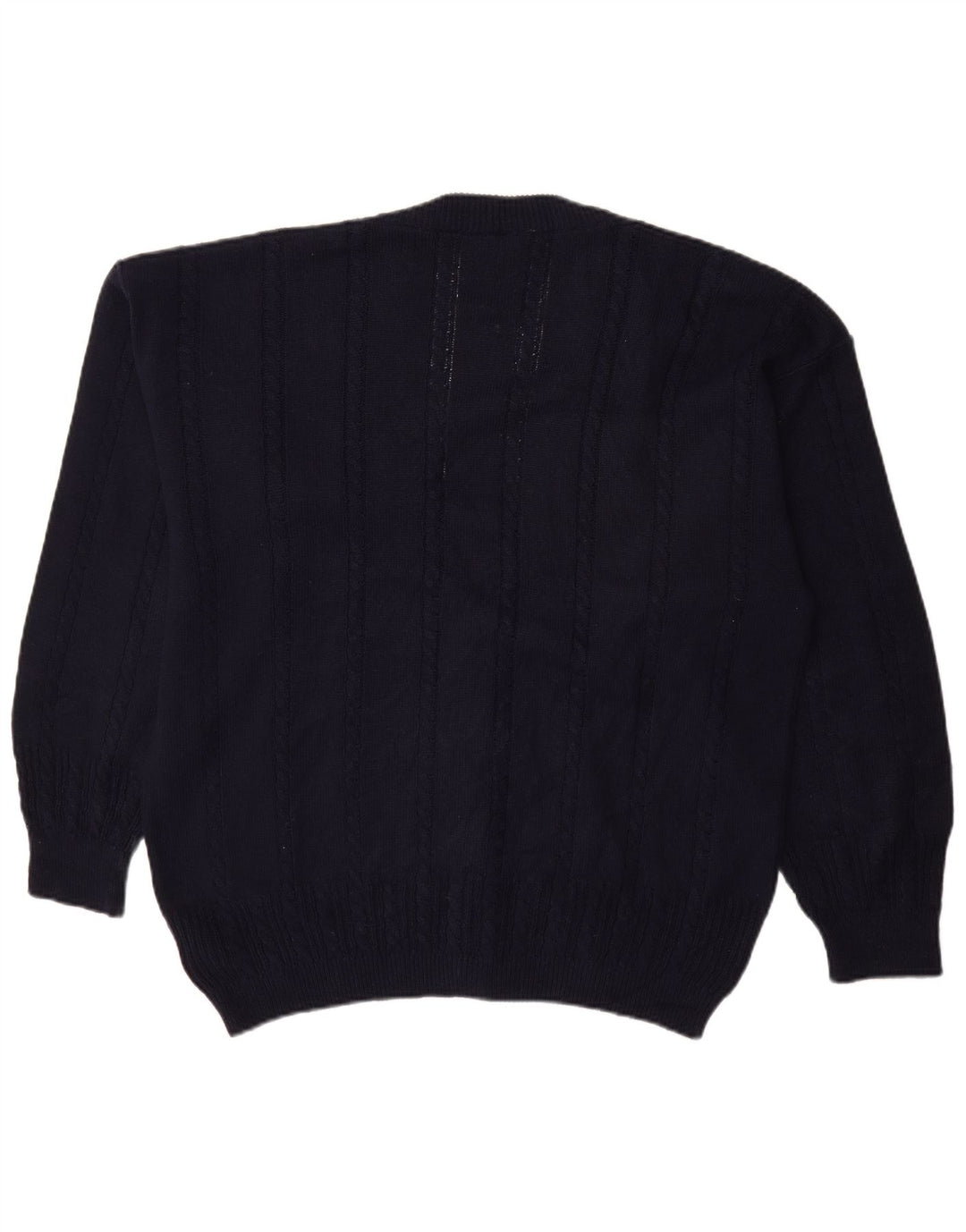 BIBO Herre Cardigan Sweater IT 52 Stor Marineblå Bomuld