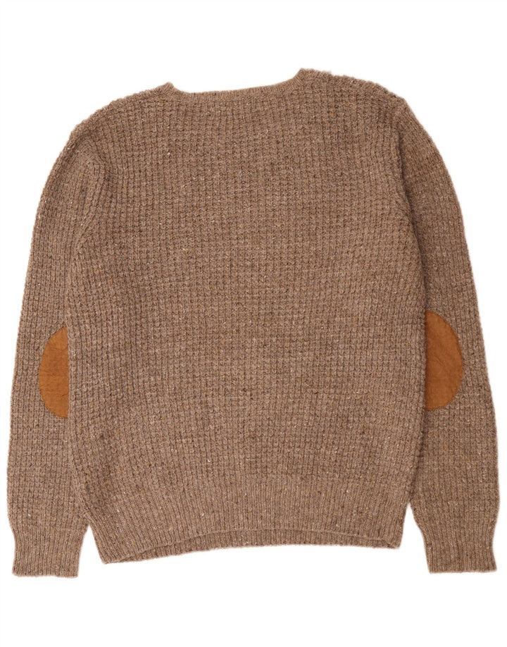 Zara Herre sweater med rund hals XL brun uld