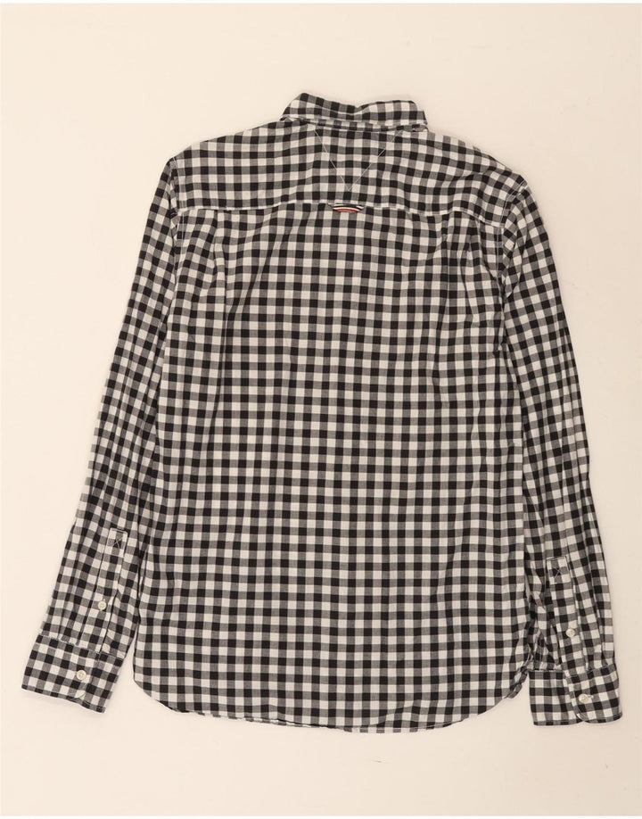TOMMY HILFIGER Herreskjorte Lille sort Gingham Bomuld