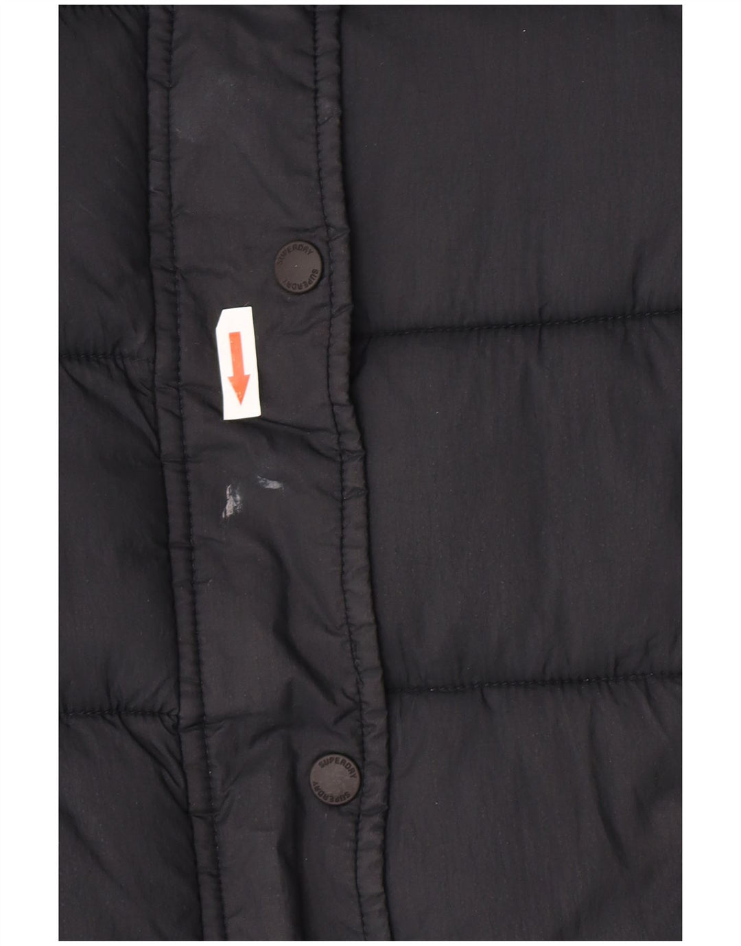 Superdry polstret jakke til kvinder UK 8 Lille sort nylon