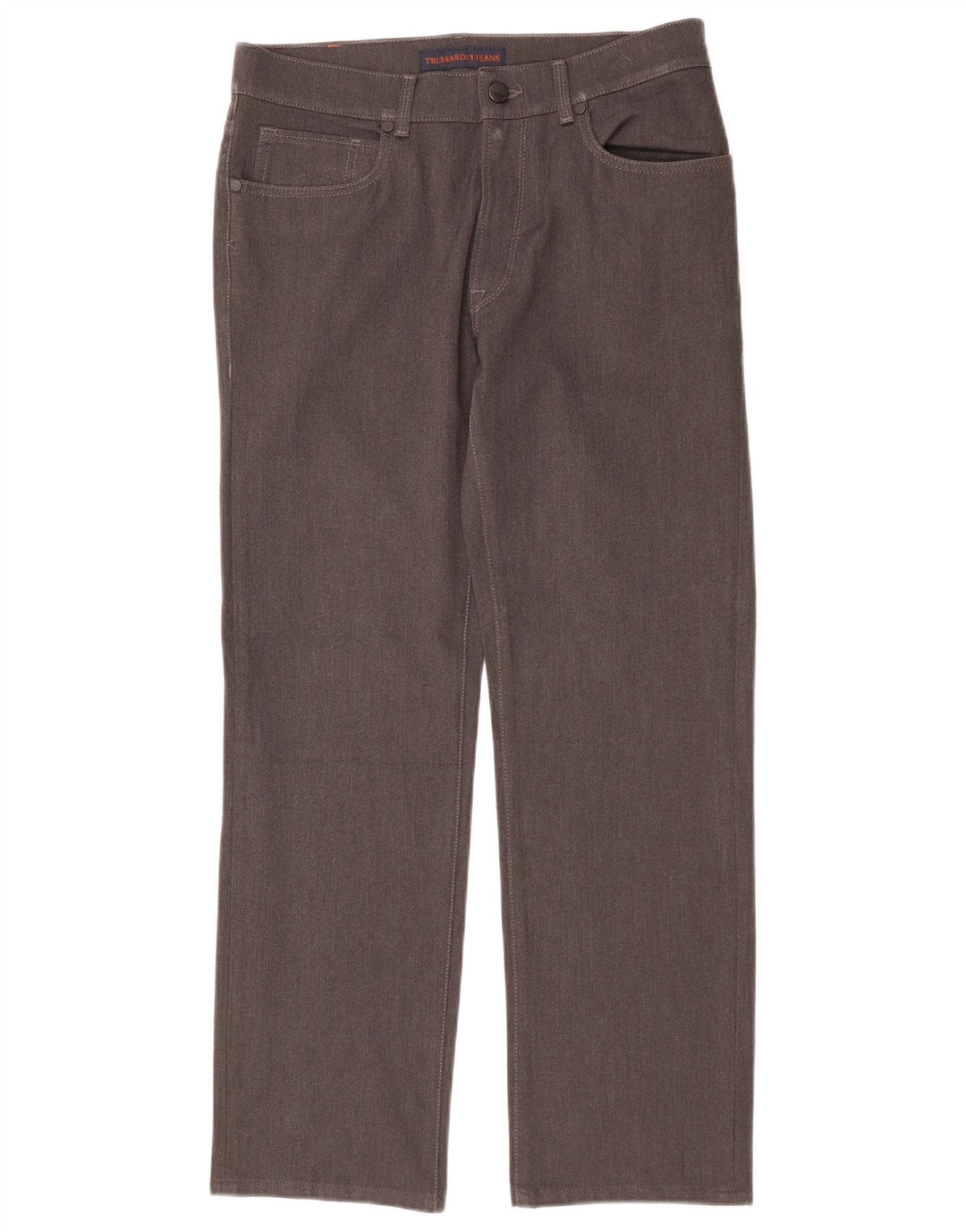 Trussardi Lige Casual Bukser til kvinder W33 L29 Grå Polyester