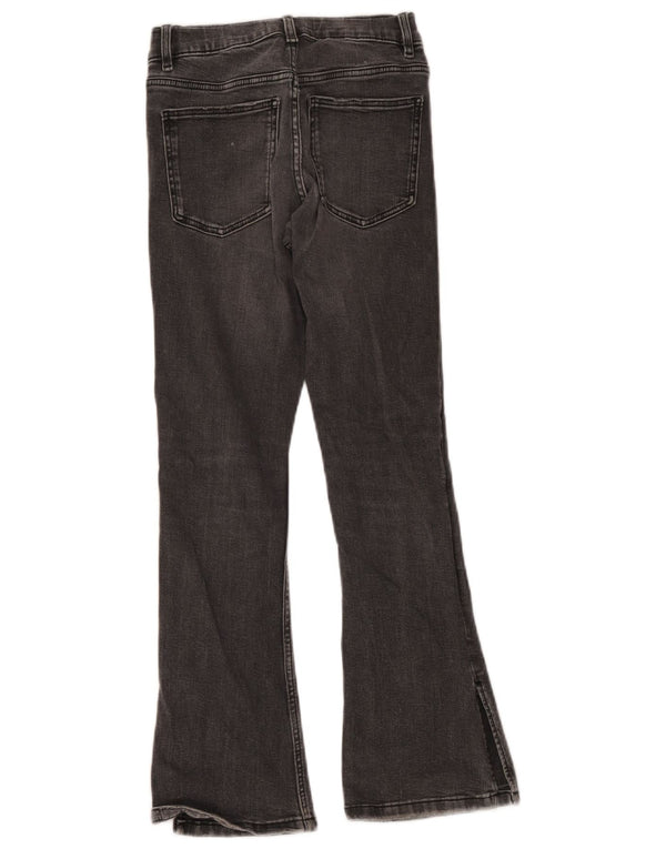 Zara Girls Flared Jeans 11-12 Years W26 L26 Grey Cotton