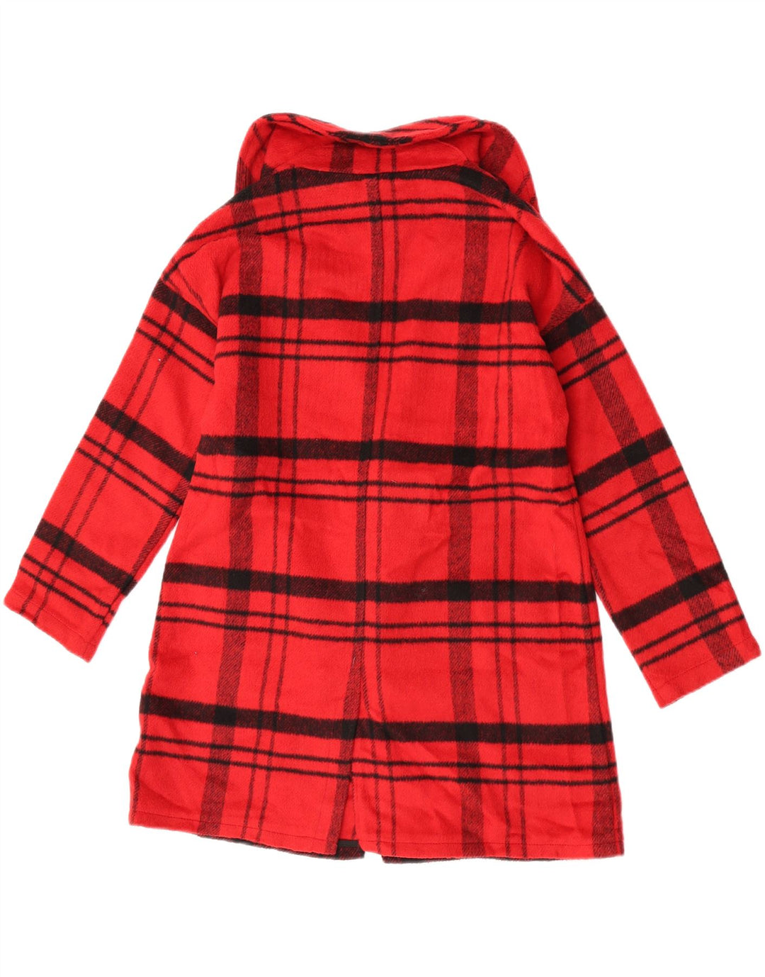Marks & Spencer Girls Overfrakke 11-12 År Rød Plaid Polyester