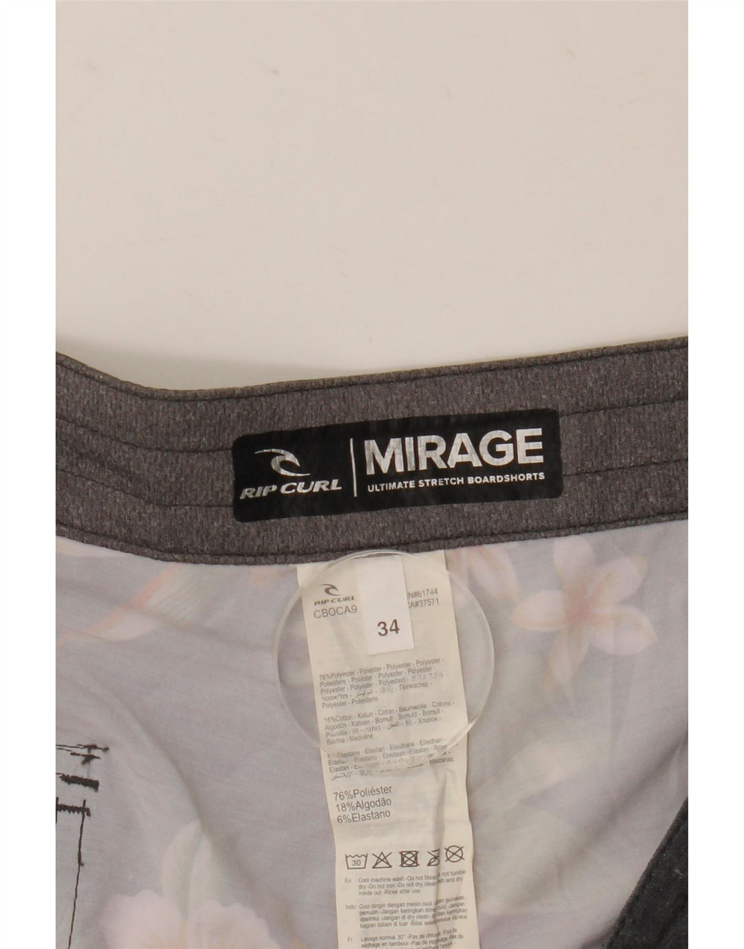 Rip Curl Herre Mirage svømmeshorts store grå blomster polyester