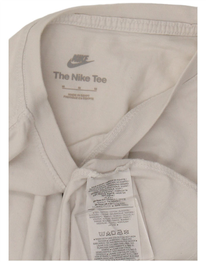 Nike grafisk t-shirt til mænd, medium hvid bomuld