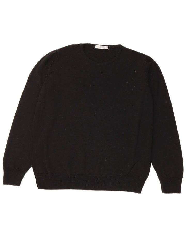 Marks & Spencer dame sweater med rund hals DK 14 Stor sort ny uld