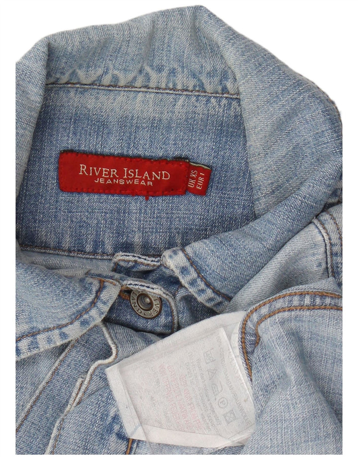 River Island Dame denimjakke UK 6 XS Blå Bomuld