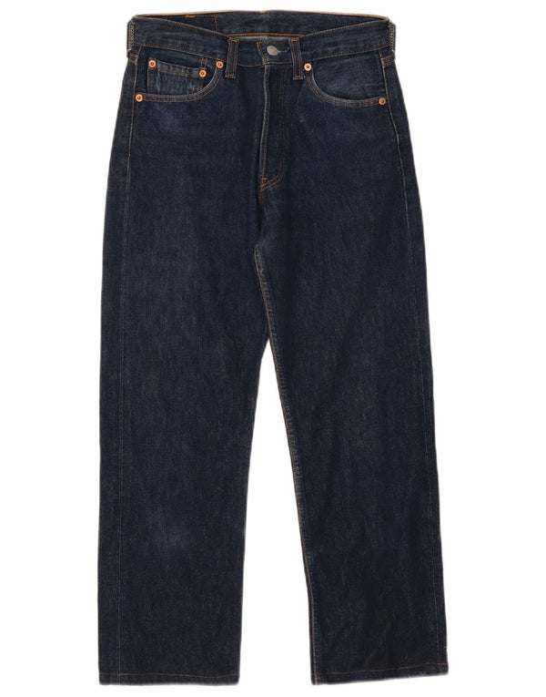 Levi's Dame 501 Straight Jeans W28 L26 Marineblå Bomuld