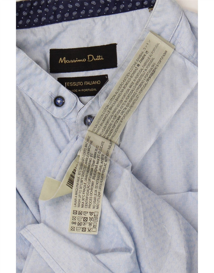 MASSIMO DUTTI Mens Shirt Medium Blue Cotton Vintage Massimo Dutti and Second-Hand Massimo Dutti from Messina Hembry 