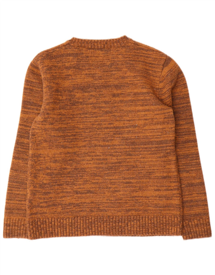 Levi's dametrøjetrøje med rund hals, UK 12 Medium Brown Flecked Wool
