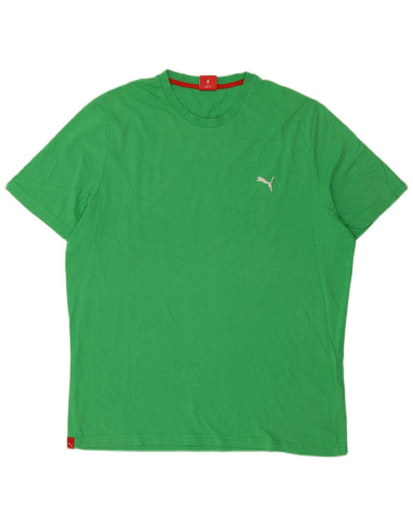 Puma Herre T-Shirt Top 2XL Grøn Bomuld