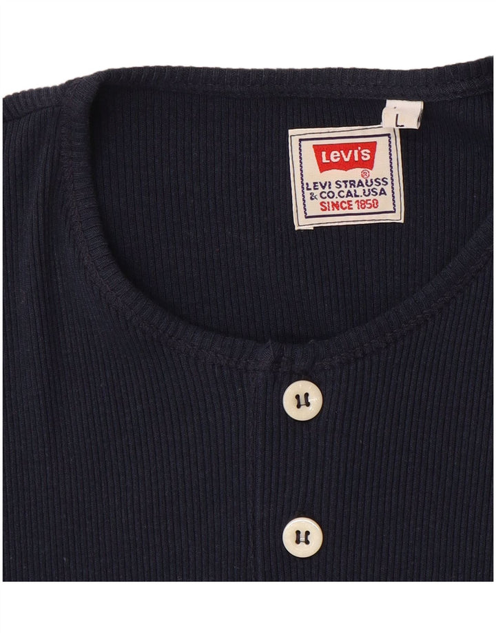 Levi's Damevest Top UK 14 Large Navy Blue