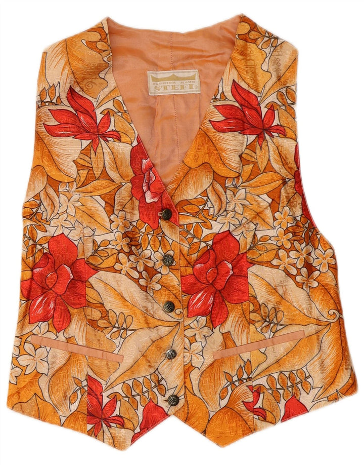 Vintage damevest UK 10 Small Multicolored Floral