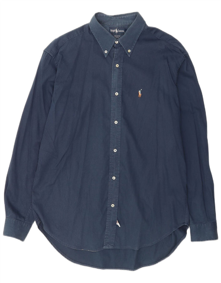 Ralph Lauren herreskjorte XL marineblå bomuld