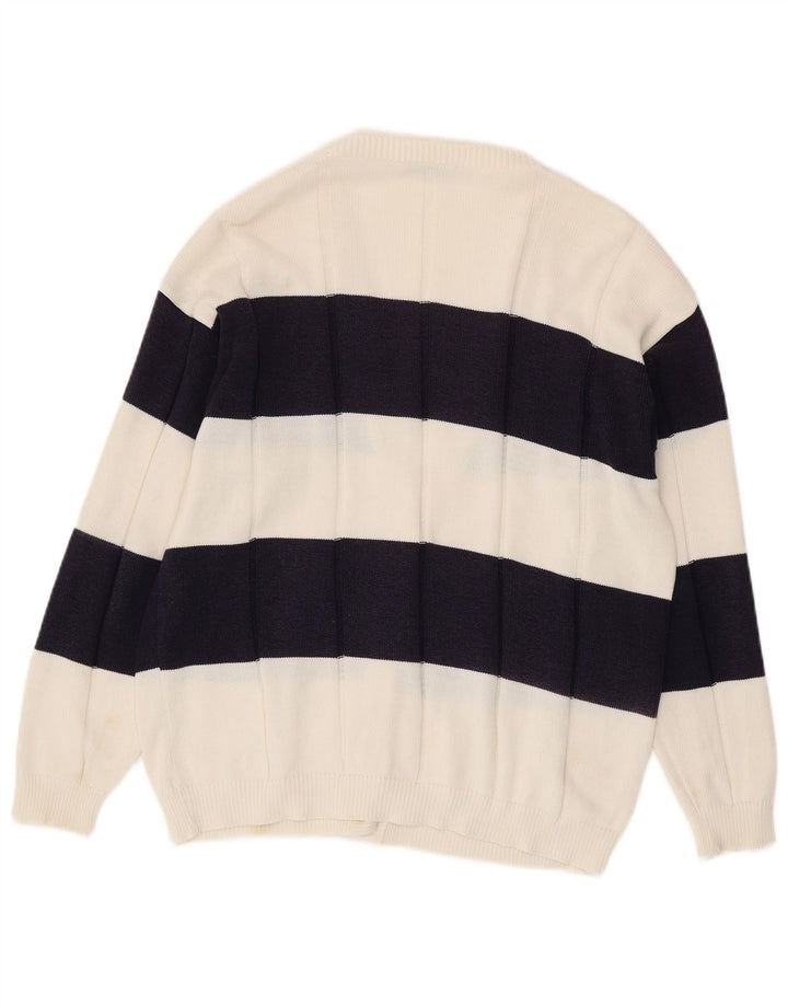 Baldini Dame Cardigan Sweater UK 16 Stor Hvidstribet