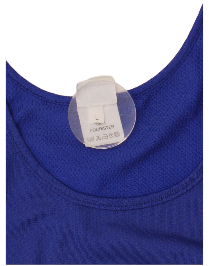 Asics Herre Grafisk Vest Top Stor Blå Colourblock Polyester