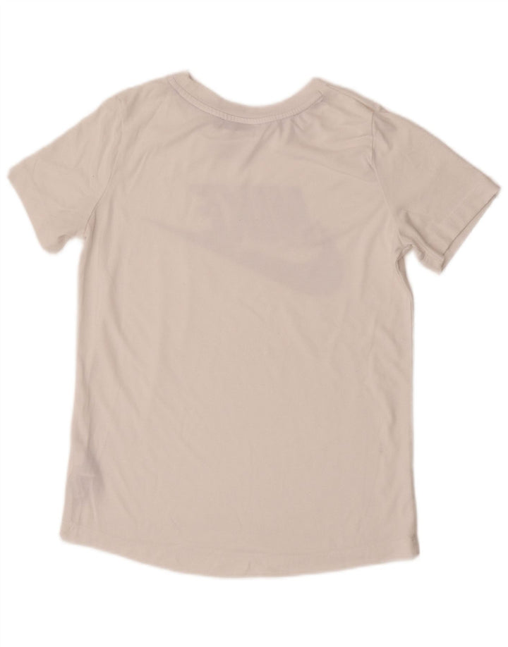 Nike Grafisk T-Shirt Top UK 10 Small White Polyester