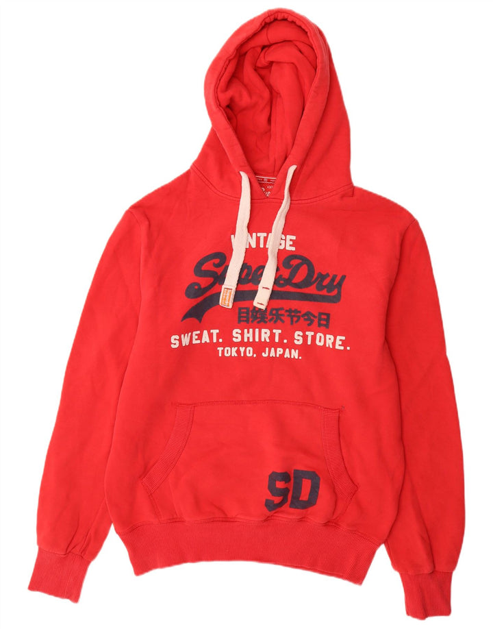 Superdry Grafisk hættetrøje til mænd, stor rød bomuld