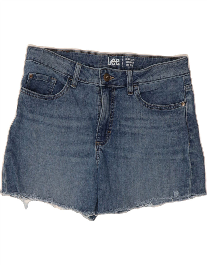LEE Womens Bermuda Mid Rise Denim Shorts W32 Large  Blue Vintage Lee and Second-Hand Lee from Messina Hembry 
