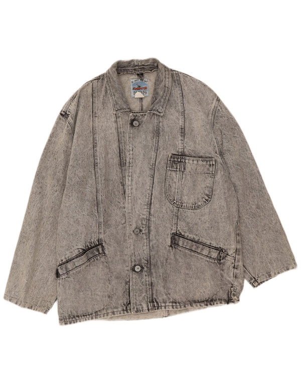 Sos Herre denimjakke UK 38 Medium Grå Bomuld